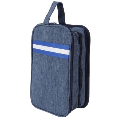 Alomejor Large Capacity Toiletry Bag with Strong,Nylon Canvas Travel Cosmetic Bag, Airline Compliant for Daily Use