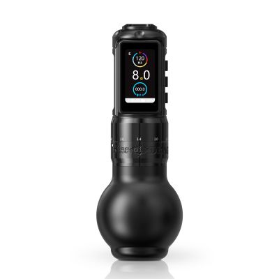 Ambition Traveler T2 Wireless Tattoo Machine with 6 Strokes Length 2.2mm-4.2mm Rotary Tattoo Gun Cartridge Pen with 2000mAh Wireless Tattoo Gun Brushless Motor Equipment for Tattoo Artists