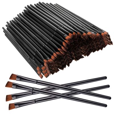200 Pieces Disposable Angled Eyebrow Brushes Bulk,Eyeliner Brow Tint Brushes,Eye Shadow Applicator Sticks Disposable Makeup Brushes,Salon Beauty Cosmetic Make up Tool Esthetician Supplies