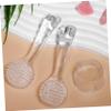 EXQUIMEUBLE 3pcs Nail Scrub Brush Protective Covers Ergonomic Handle for Fingernails and Toenails Cleaning Foot Brush for Manicure and Pedicure Transparent Design view 2