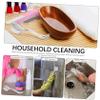 EXQUIMEUBLE 3pcs Nail Scrub Brush Protective Covers Ergonomic Handle for Fingernails and Toenails Cleaning Foot Brush for Manicure and Pedicure Transparent Design view 3