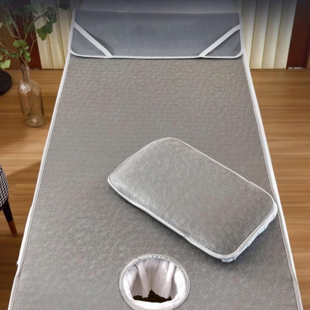 FOGVG Beauty Salon Bed Mattress Lash Bed Topper Massage Table Mattress with Breath Hole Spa Bed Accessories Memory Foam Mattress Pad Cushion Cover Square/Round/Trapezoidal Head,B,80 * 190cm