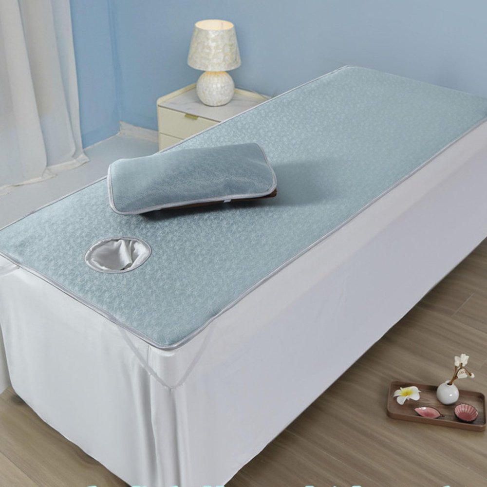 FOGVG Beauty Salon Bed Mattress Lash Bed Topper Massage Table Mattress with Breath Hole Spa Bed Accessories Memory Foam Mattress Pad Cushion Cover Square/Round/Trapezoidal Head,D,70 * 180cm