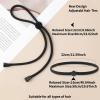 10Pcs Adjustable Hair Bands and Snap Hair Ties Set Black Elastic Curl Hair Scrunchies Long Headband for Women Curly Thick Locs Updos Bun Afro Puff Pnoytail No-Slip Design view 3