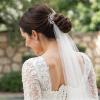 2 Pcs Bridal Hair Comb, Rhinestone Hair Comb, Silver Flower Bridal Headpieces Bride Hairs Accessories Crystal Rhinestone Hairs Accessories for Bride Bridesmaids Women Girls view 2
