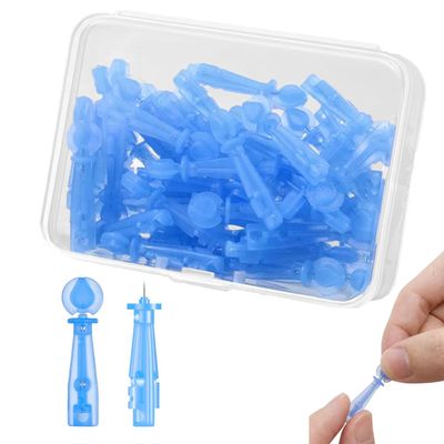50 Pack Disposable Blackhead Remover Needles & Pimple Popper Tool Kit - Professional Acne Extractor Lancets for Whitehead, Comedone, Blemish Removal - Sterile Acne Needles with Case