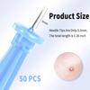 50 Pack Disposable Blackhead Remover Needles & Pimple Popper Tool Kit - Professional Acne Extractor Lancets for Whitehead, Comedone, Blemish Removal - Sterile Acne Needles with Case view 2