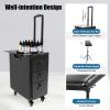 JLYNOWPT Rolling Makeup Case, Professional Portable Makeup Case with Tripod and Combination Lock Tattoo Travel Cases with Sliding Drawers for Nail Tech Hairstylist Barber view 2