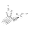 Baluue Bridal Hair Side Comb Rhinestones Elegant Leaf Design for Wedding Accessories Hair Decor for Brides and Bridesmaids view 1
