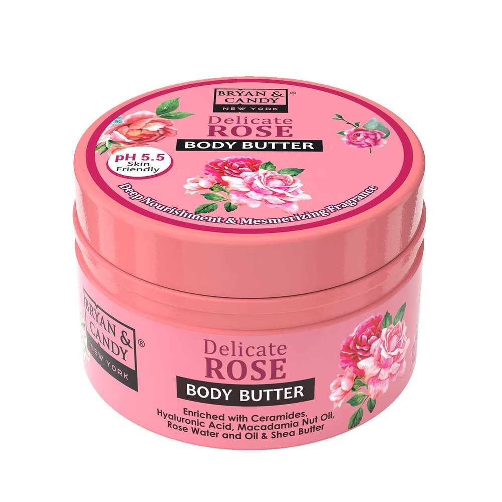 BRYAN&CANDY Delicate Rose Body Butter |Ph5.5 Skin Friendly | 72hrs Moisturization | 100% Vegan