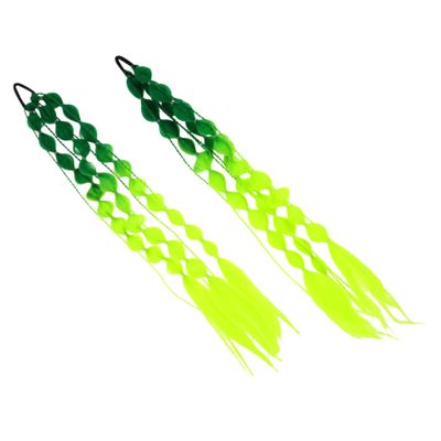 SHERCHPRY 2pcs Bubble Braid Hair Extensions with Gradient Color Afro Puff Wig for Festivals for Music Events and Celebrations Ponytail Accessories for Women and Girls