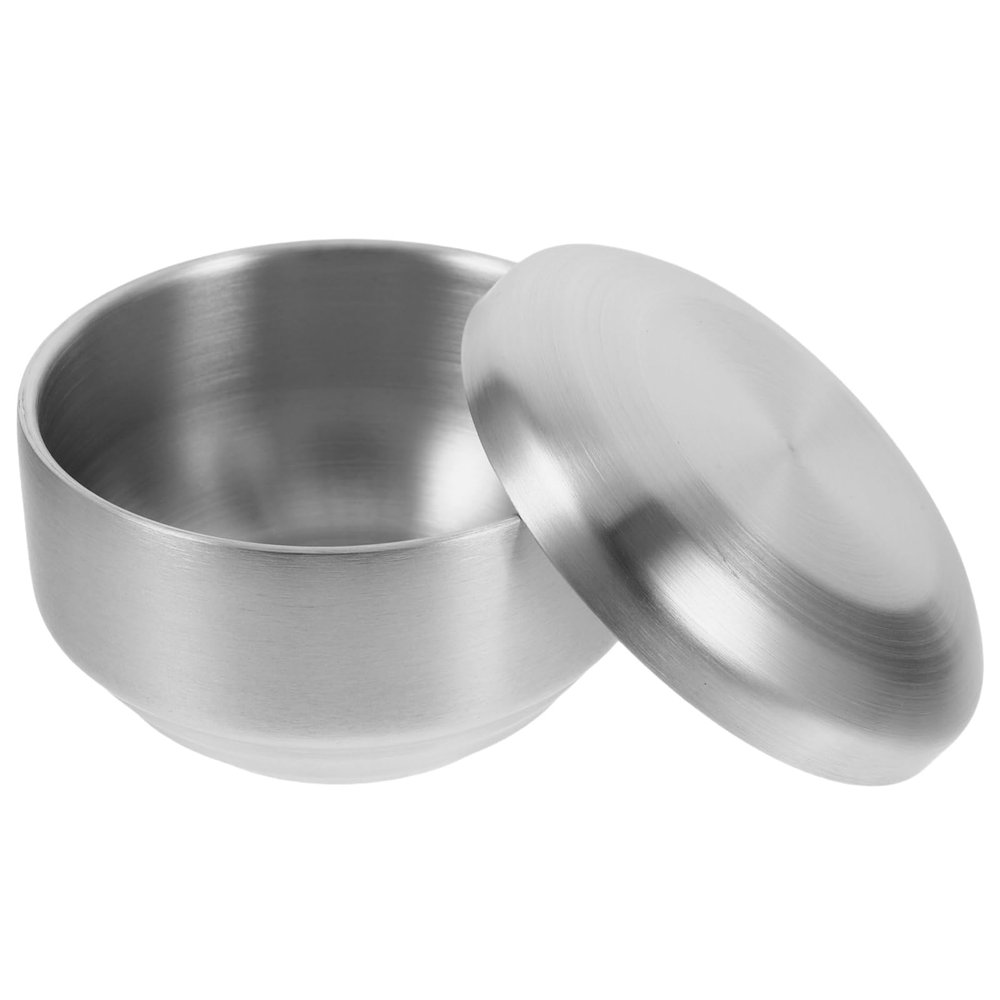 Beaupretty Shaving Bowl Kit Stainless Steel Shaving Bowl for Men Man Scaping Tool