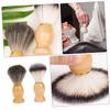 EXQUIMEUBLE 2pcs Men Shaving Brush Soft for Facial Cleansing and Salon Use Lightweight Portable Design for Home and Travel for Shaving and Lathering view 3