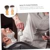 EXQUIMEUBLE 2pcs Men Shaving Brush Soft for Facial Cleansing and Salon Use Lightweight Portable Design for Home and Travel for Shaving and Lathering view 4