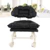 Yinhing Black Rolling Stool with Wheels, Ergonomic Backrest, Water Proof PU Leather, for Home Office Gym Salon Workshop view 4