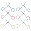 EXQUIMEUBLE 6pcs Stainless Steel Eyebrow Tweezers and Scissors Flat Tip for Precision Trimming and Grooming for Eyebrow Care Professional Salons view 1
