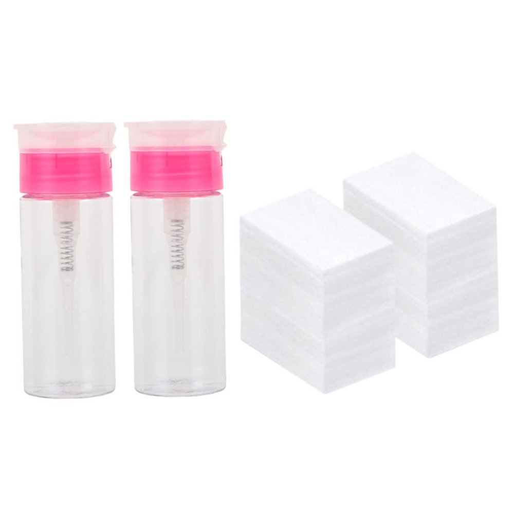 100ml Plastic Manicure Pump Bottle Set for Polish Remover