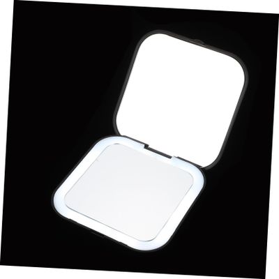 OUNONA LED Compact Folding Makeup Mirror with Brightness Lightweight Travel Mirror for Women Chic Design for Purse and Daily Use Practical and Portable