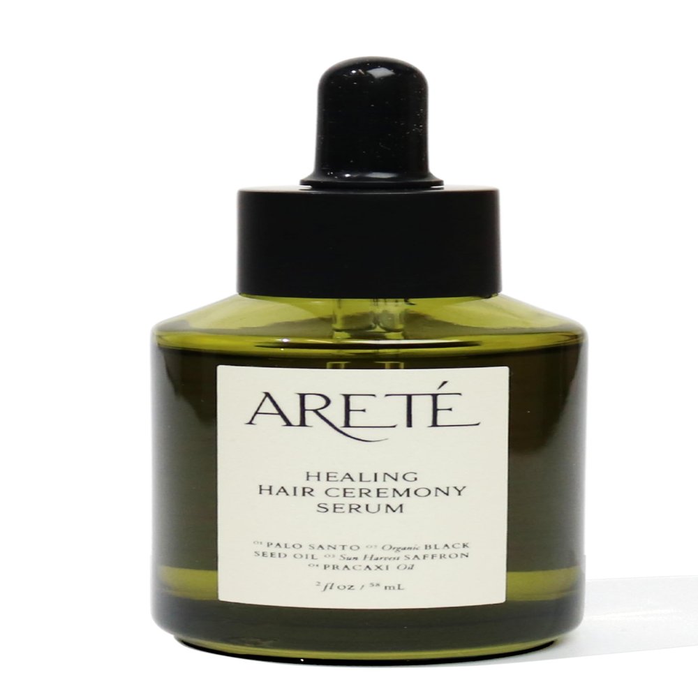 ARET Healing Hair Oil Ceremony Serum, Botanical Scalp Serum with Essential Oils, Lightweight Nourishing Oil for Balanced Scalp, Frizzy Hair & Fuller-Looking Hair, 2oz