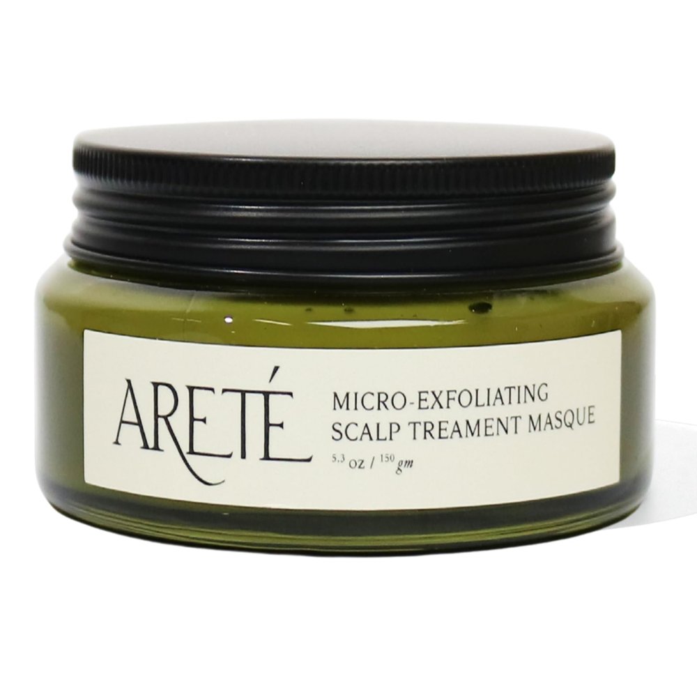 ARET Micro-Exfoliating Scalp Scrub Treatment Masque + Scalp Cleanser, Deep Conditioning Hair Mask for Damaged Hair and Growth, Bamboo Extract + White Willow Bark, Snow Mushroom, Made in USA, 5.3oz