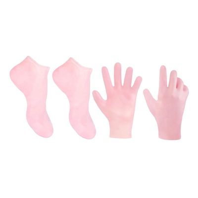 ARTSEWPLY Moisturizing Exfoliating Socks and Gloves Set 2 Pairs Soft Touch Foot Care for Dry Cracked Heels and Skin for Relaxing Home Use