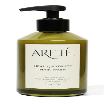 ARET Heal & Hydrate Hair Wash Shampoo for Men & Women, Hydrating Shampoo with Carob Seed, Organic Rockrose, Resveratrol & Olive Oil for Strength Softness & Moisture, Made in USA, 7.4oz