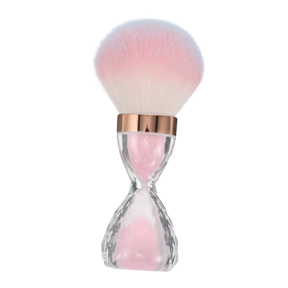 CTIRCHIU Nail Dust Brush Cleaner Soft Large Makeup Brush for Nail Cleanup Blush and Dusting Gentle Design for Home and Salon Use Pink