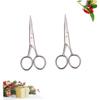 KAILIKETIY 2pcs Professional Beard Scissors Trimmer Stainless Steel Hair Shears for Barbershop view 3