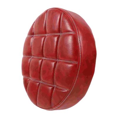 Amagogo Round Seat Cushion,for Bar Stool,Replacement Seat Top Easy Installation Comfortable Heavy Duty PU Leather Cover for SPA Salon, red