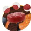 Amagogo Round Seat Cushion,for Bar Stool,Replacement Seat Top Easy Installation Comfortable Heavy Duty PU Leather Cover for SPA Salon, red view 3