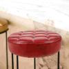 Amagogo Round Seat Cushion,for Bar Stool,Replacement Seat Top Easy Installation Comfortable Heavy Duty PU Leather Cover for SPA Salon, red view 4