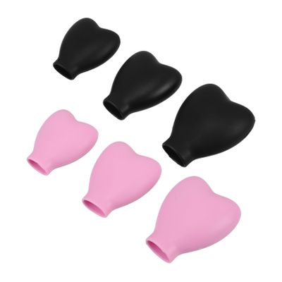 FRCOLOR 2set Travel Makeup Brush Case Silicone Brush Covers for Foundation Eye Shadow and More Portable Holders Makeup Organizers Protective Covers