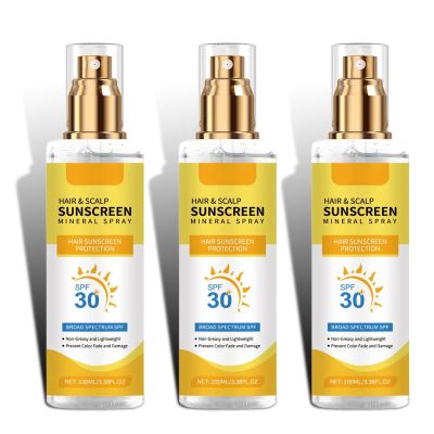 Hair & Scalp Sunscreen Spray SPF 30 | UV Protection Spray for Color-Treated Hair, Non-Greasy Scalp Shield with Coconut Oil | Broad Spectrum UVA/UVB Defense Against Fade & Dryness (3)