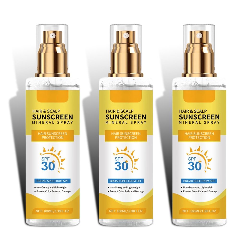 Hair & Scalp Sunscreen Spray SPF 30 | UV Protection Spray for Color-Treated Hair, Non-Greasy Scalp Shield with Coconut Oil | Broad Spectrum UVA/UVB Defense Against Fade & Dryness (3)