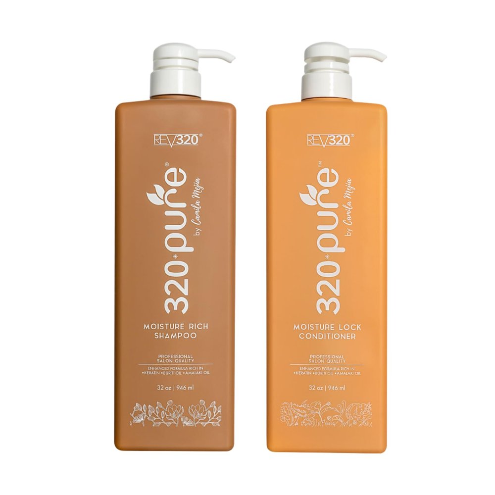 320Pure Moisture Rich Shampoo & Conditioner Set - Hydrating, Repairing, Sulfate-Free Hair Care for All Hair Types