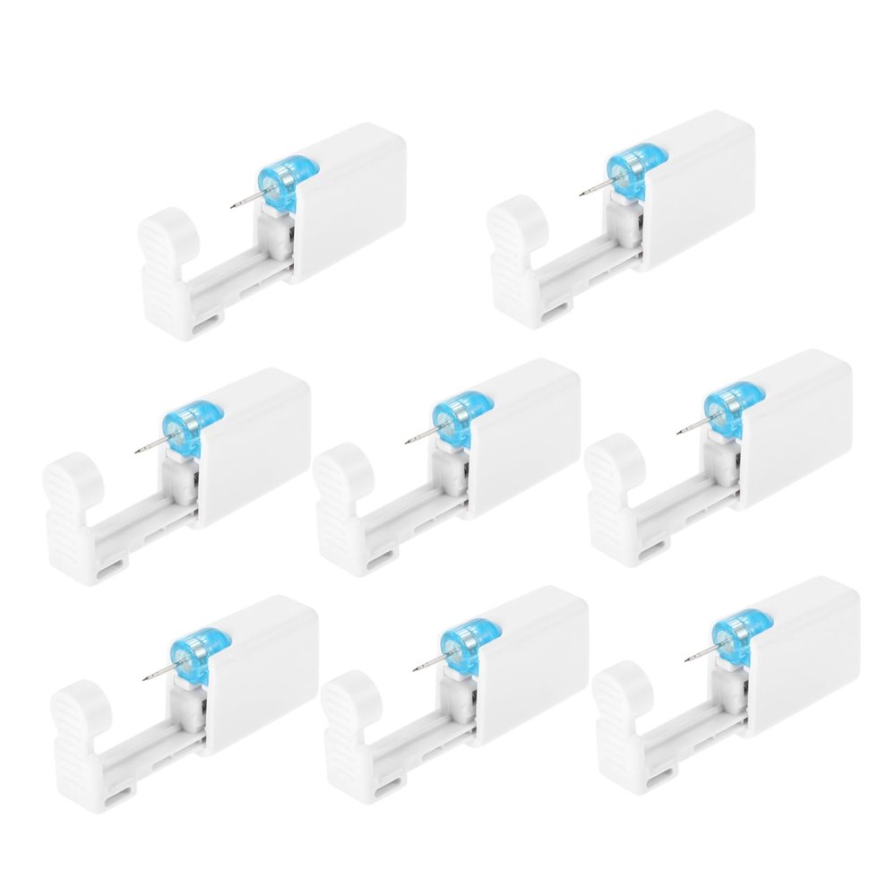 Beaupretty 8pcs Automatic Ear Piercing Kit Stainless Steel Studs for Men and Women Painless Effortless Ear Piercing Tool for Home Use Includes and Jewelry Findings