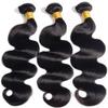 Body Wave Human Hair Bundles 16 18 20 Inch 1B Color Natural Black Bundles Human Hair 12A Unprocessed Native Virgin Hair 100/PC 3 Extensions Wet and Wavy Human Hair Extensions for Women view 2