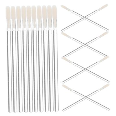 SHERCHPRY 100pcs Crystal Disposable Lip Brushes Soft Skin-friendly Applicators for Lip Gloss Balm and Makeup Application for and Travel