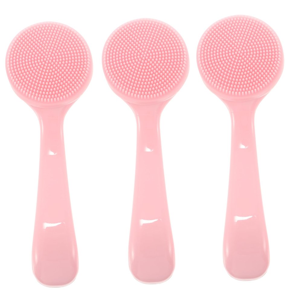 DONFAMDS 3pcs Silicone Deep Cleaning Face Brush for Women Handheld Exfoliating Tool Gentle Skin Cleanser Designed for Safe and Facial Cleansing