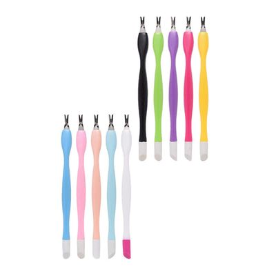 VICASKY 15pcs Complete Nail Care Kit Nail Files Cuticle Cutters Dead Skin Removers for Home Salon Random Color