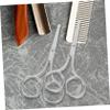 WOFASHPURET 2pcs Stainless Steel Eyebrow Trimming Scissors Round Head Nose Hair Removal for Women Men view 4