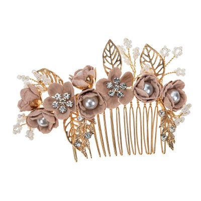 HONMEET Floral Hair Insert Comb for Bride Elegant Wedding Hair Side Comb Accessory Lightweight and Comfortable Unique Design for Stunning Bridal Look for Weddings and Special