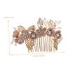 HONMEET Floral Hair Insert Comb for Bride Elegant Wedding Hair Side Comb Accessory Lightweight and Comfortable Unique Design for Stunning Bridal Look for Weddings and Special view 3