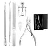 6pcs/set Cuticle Remover Trimmer For Cuticle Ingrown Nails Pedicure Manicure Tool view 1