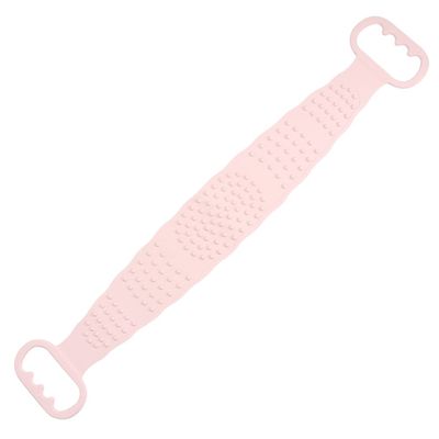 PartyKindom Silicone Bath Towel Exfoliating Belt for Back Scrubbing Strip Shower Tool Hand Pull- Dual-Sided Design for Smooth Skin