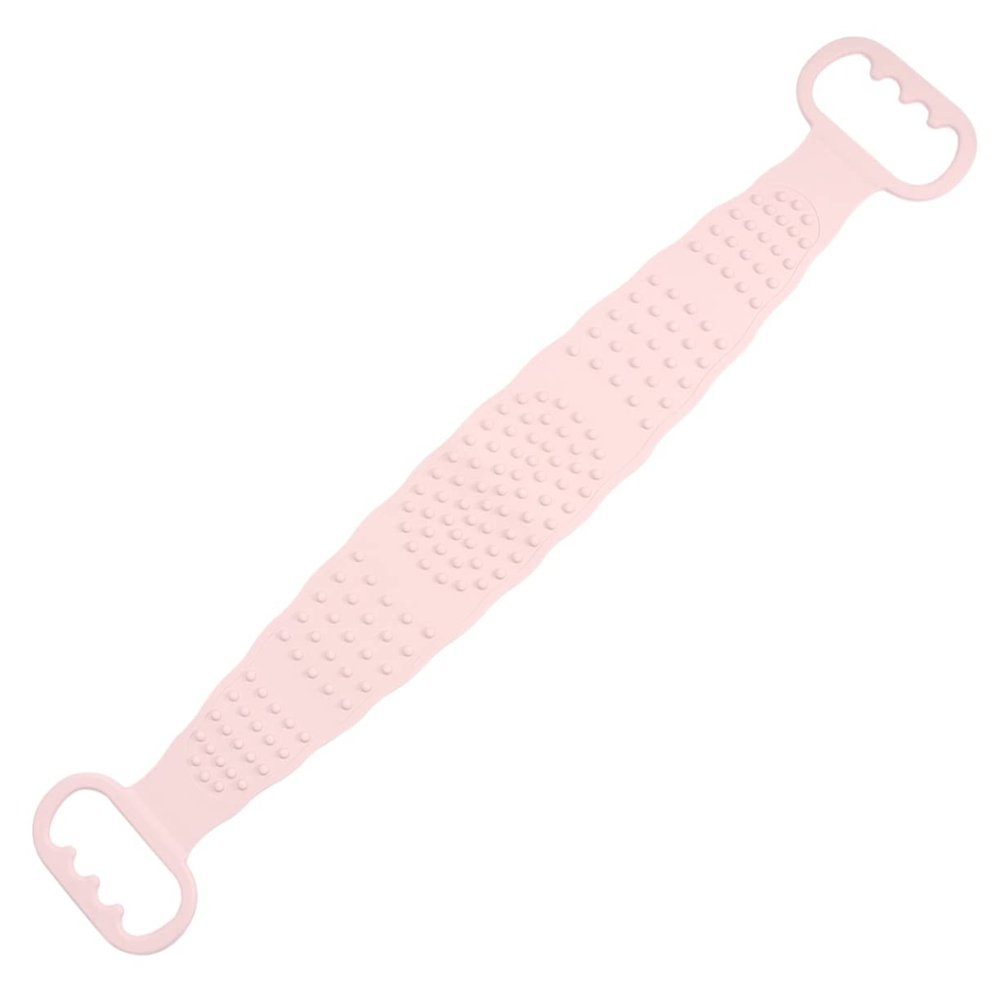 PartyKindom Silicone Bath Towel Exfoliating Belt for Back Scrubbing Strip Shower Tool Hand Pull- Dual-Sided Design for Smooth Skin