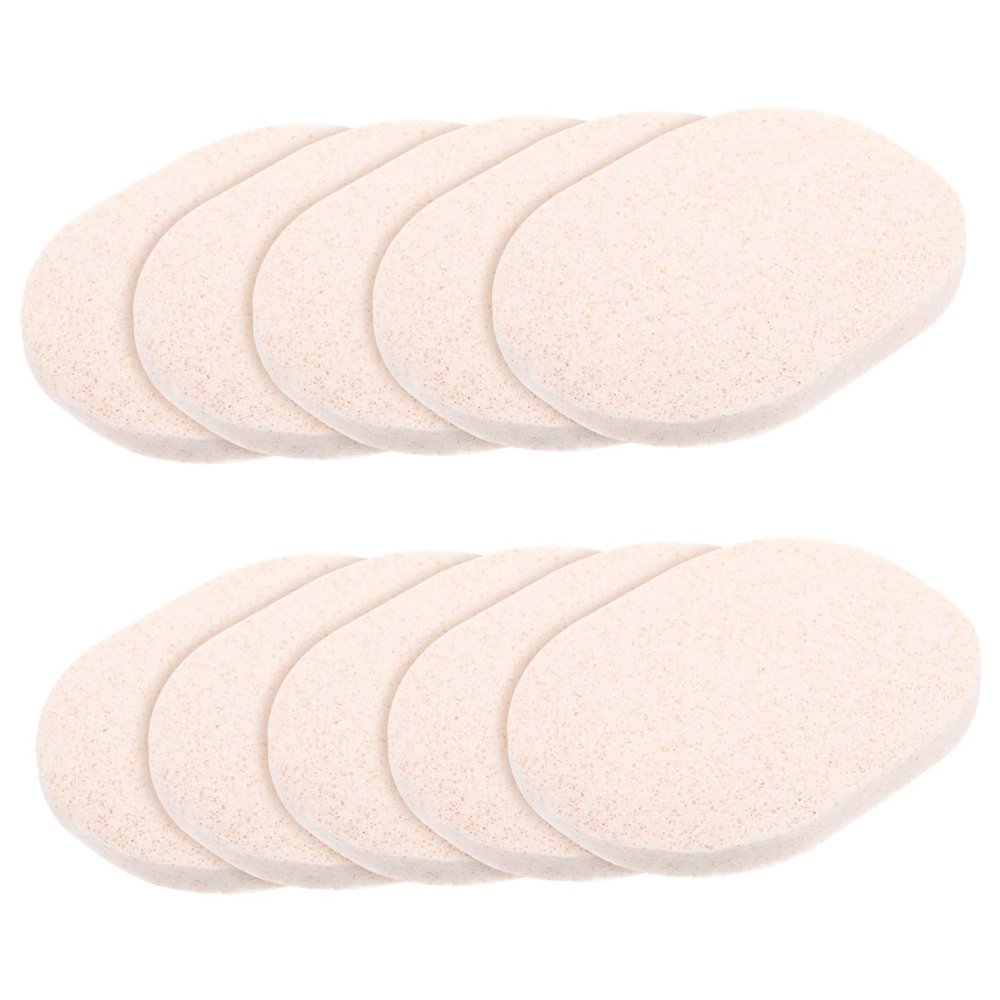 MAJORMENCH 10pcs Portable Facial Sponges for Daily Exfoliation Strong Water-absorbing Makeup Remover Sponge for Convenient Travel and Home Use