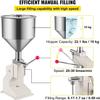 Paste Filling Machine, 5-50ml Bottle Filler, Manual Liquid Filling Machine, for Cream Honey Shampoo Cosmetic Oil view 3
