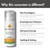 Breakout-Free Mineral SPF 50 Face Sunscreen  Zinc Oxide, Non-Comedogenic Broad-Spectrum UVA/UVB Protection for Sensitive & Acne-Prone Skin | Lightweight, Hydrating, Matte Finish & Water-Resistant 52G view 3