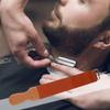 FRCOLOR Sharpening Cloth Honing Professional Stropes Stropping Barber Razor Strap Hanging Sharpener Razors Barber Strop Leather Razor Strop Leather Sharpening Cowhide and Canvas Brown view 4